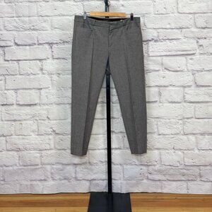 Banana Republic Sloan Gray Twill Cotton Blend Pleated Ankle Pants